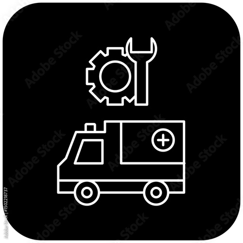 ambulance repair icon design