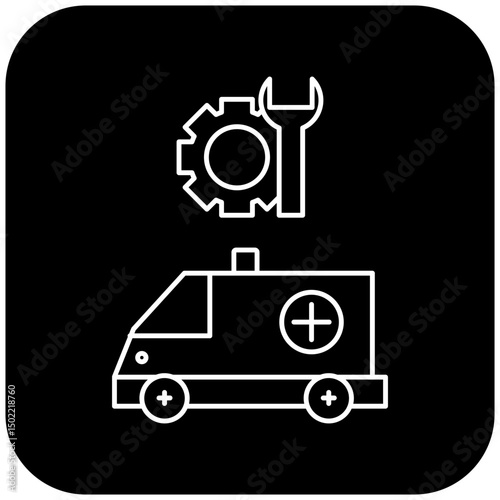 ambulance repair icon design