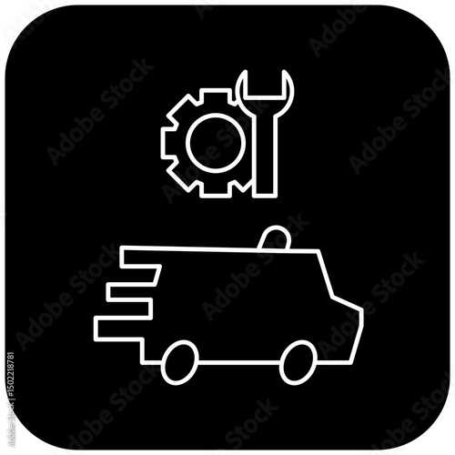 ambulance repair icon design