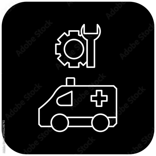 ambulance repair icon design