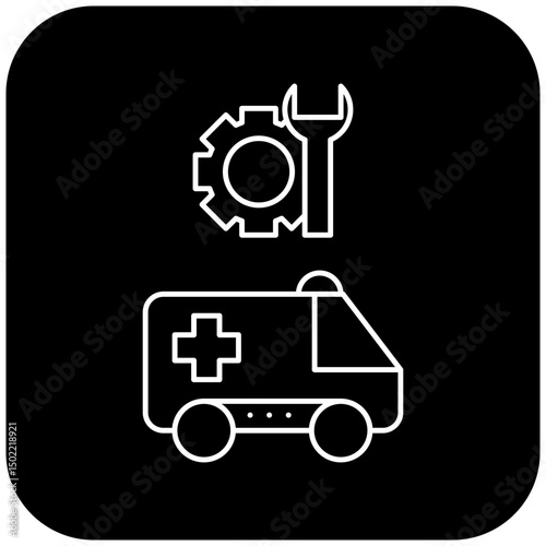 ambulance repair icon design