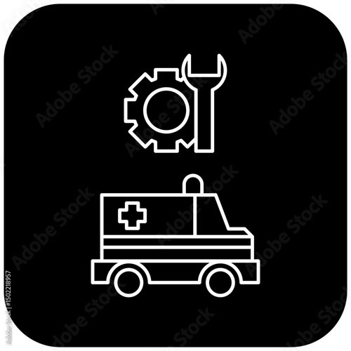 ambulance repair icon design