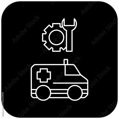 ambulance repair icon design