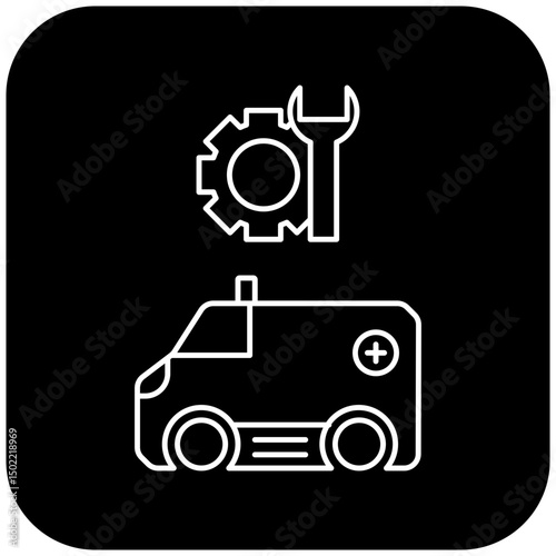 ambulance repair icon design