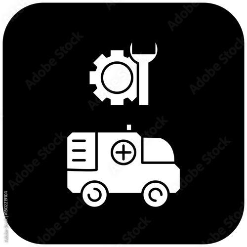 ambulance repair icon design
