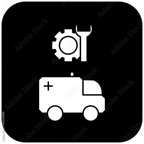 ambulance repair icon design