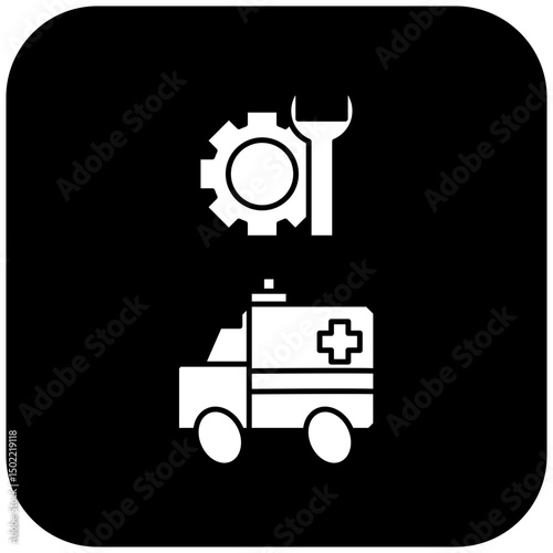 ambulance repair icon design