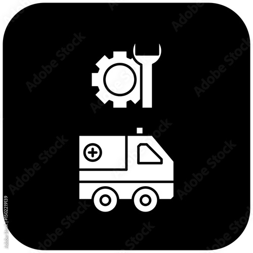ambulance repair icon design