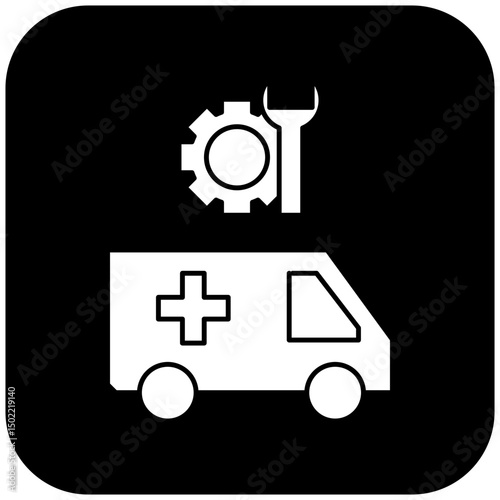 ambulance repair icon design