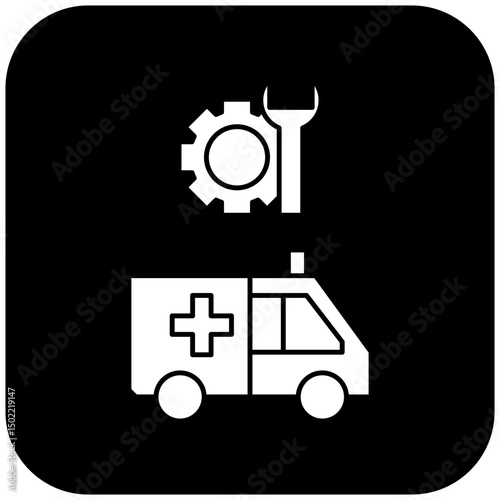 ambulance repair icon design