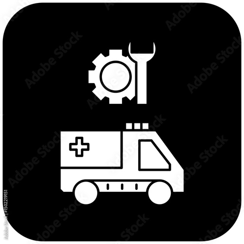 ambulance repair icon design