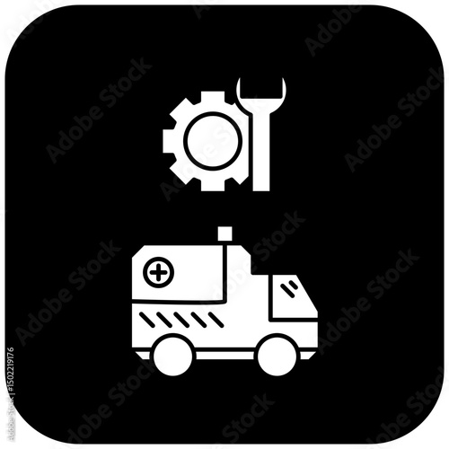 ambulance repair icon design