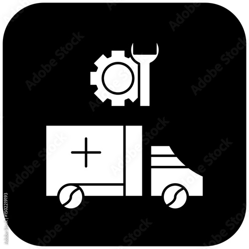 ambulance repair icon design