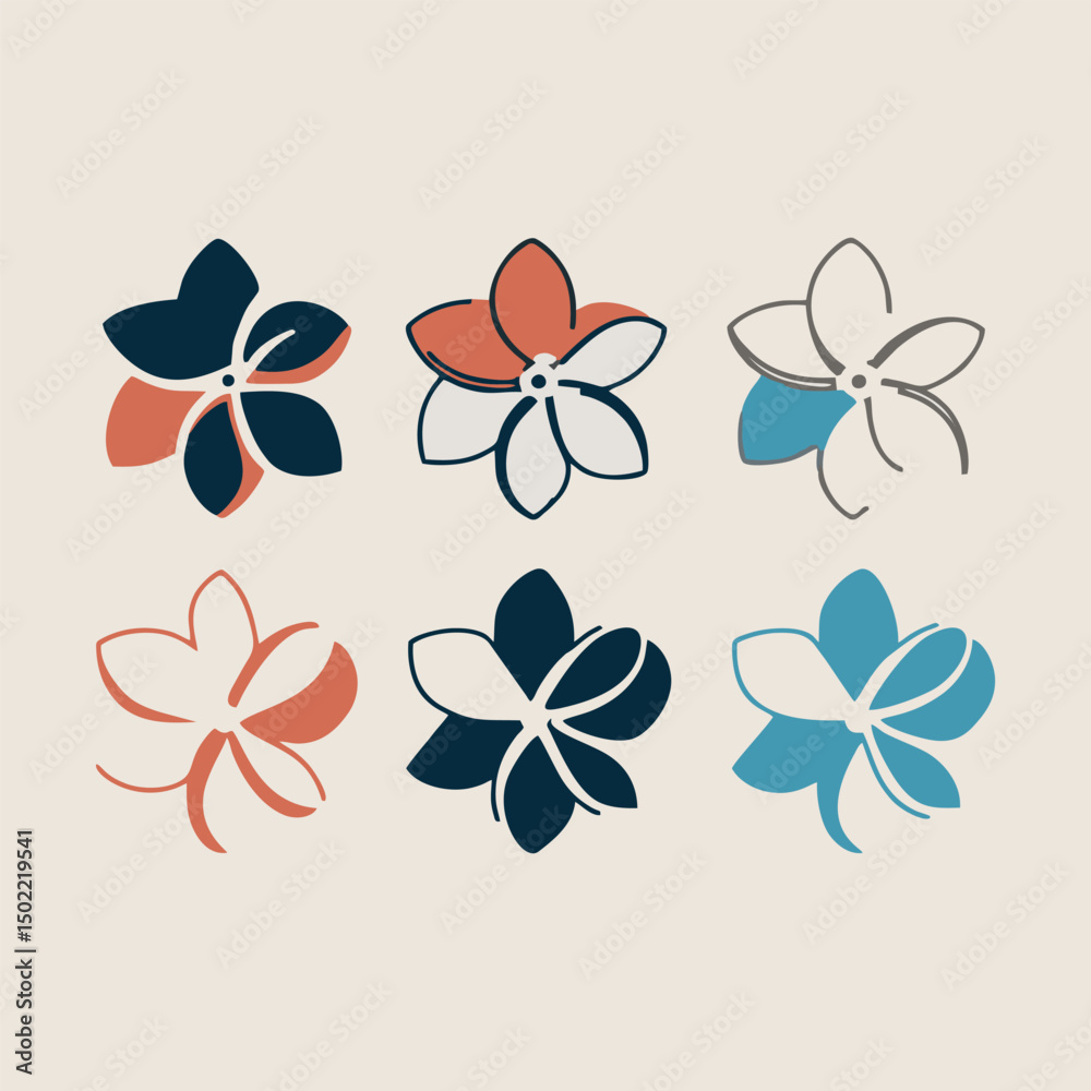 Obraz premium Distinctive floral logo design emphasizing artistic flair and modern branding aesthetics.
