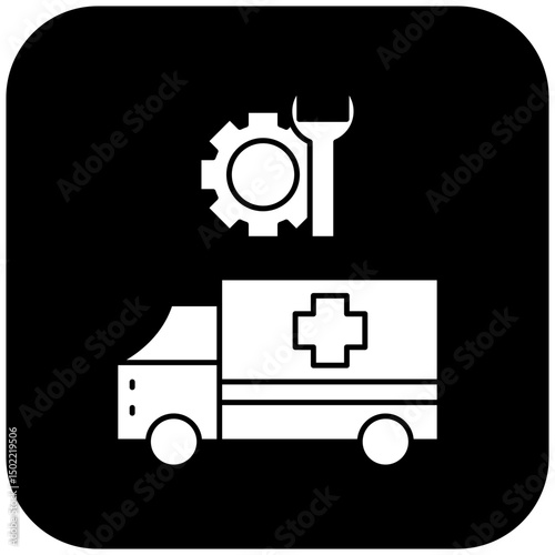 ambulance repair icon design