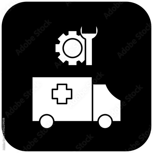 ambulance repair icon design