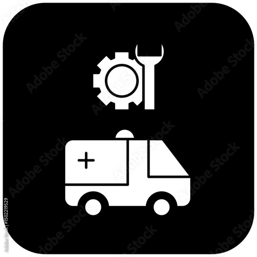 ambulance repair icon design