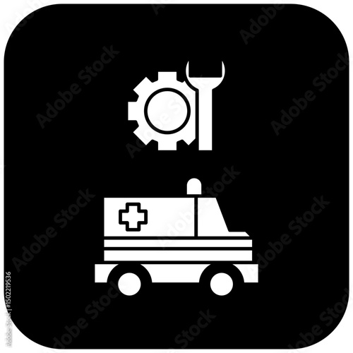 ambulance repair icon design