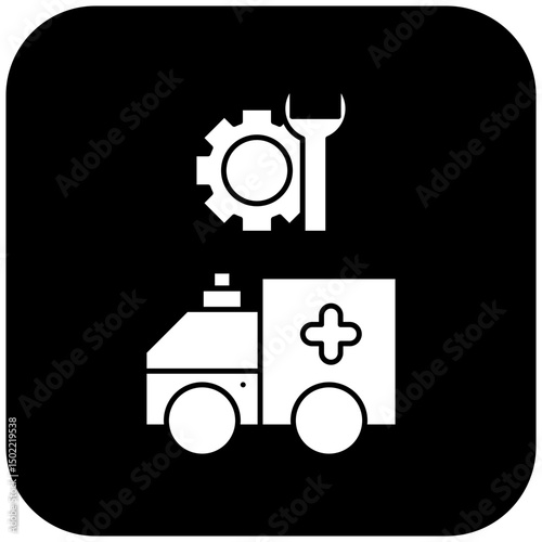 ambulance repair icon design
