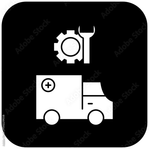ambulance repair icon design