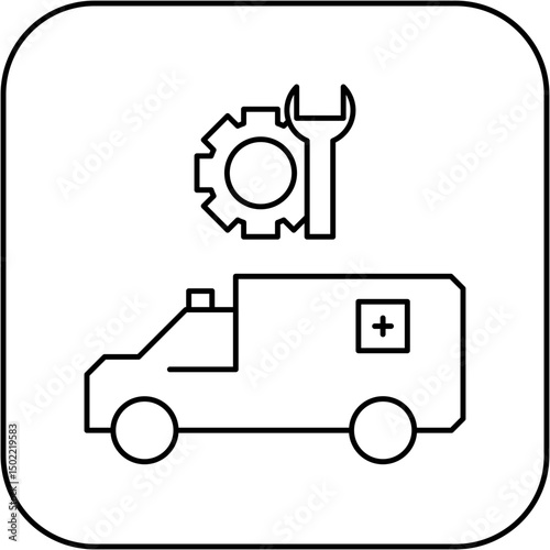 ambulance repair icon design