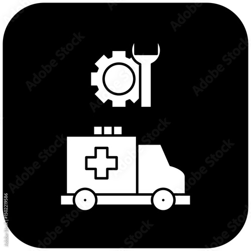 ambulance repair icon design