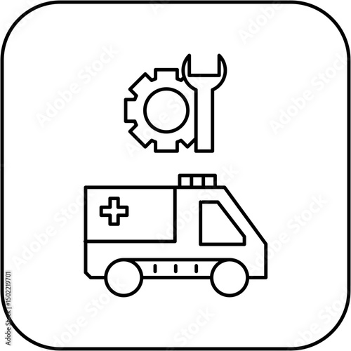 ambulance repair icon design