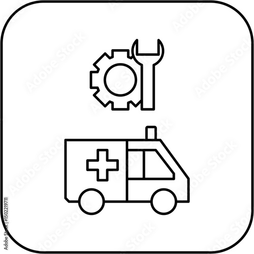 ambulance repair icon design