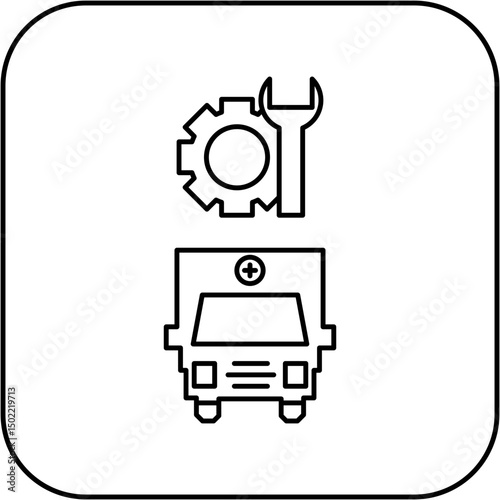 ambulance repair icon design