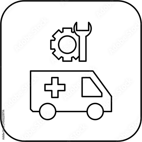 ambulance repair icon design