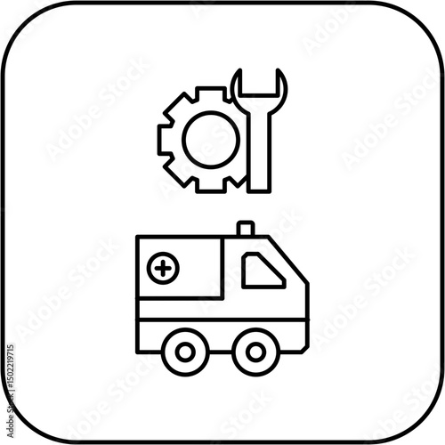 ambulance repair icon design