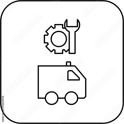 ambulance repair icon design
