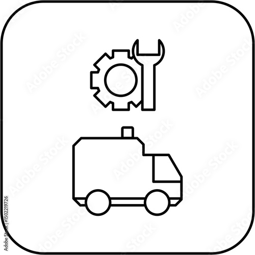 ambulance repair icon design