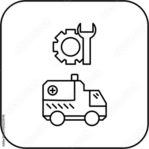 ambulance repair icon design