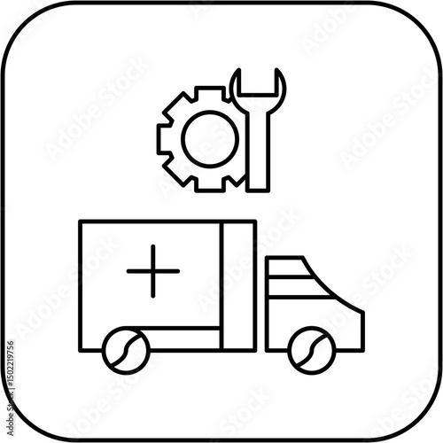 ambulance repair icon design