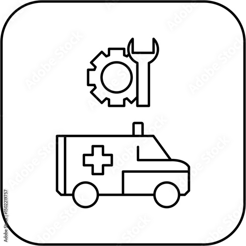 ambulance repair icon design