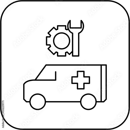 ambulance repair icon design