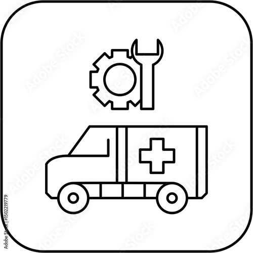 ambulance repair icon design