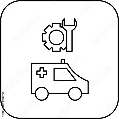 ambulance repair icon design