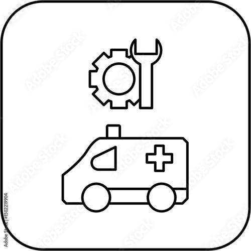 ambulance repair icon design