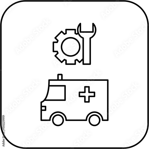 ambulance repair icon design