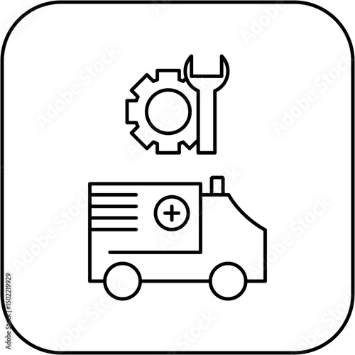 ambulance repair icon design
