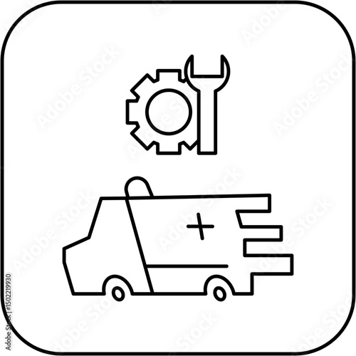 ambulance repair icon design