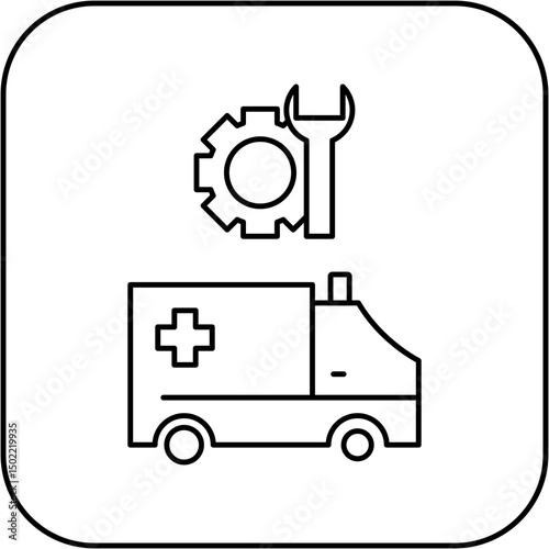 ambulance repair icon design