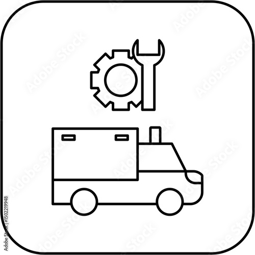 ambulance repair icon design