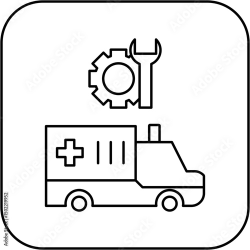 ambulance repair icon design