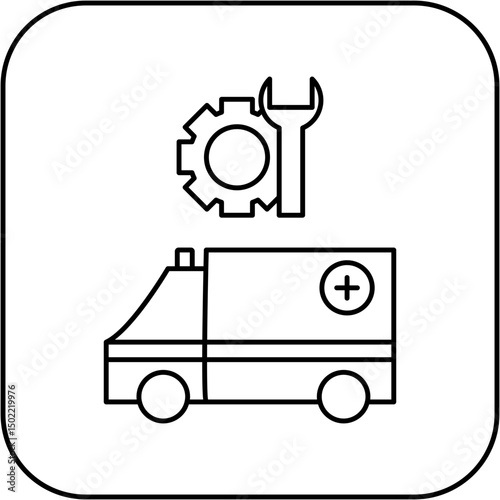ambulance repair icon design