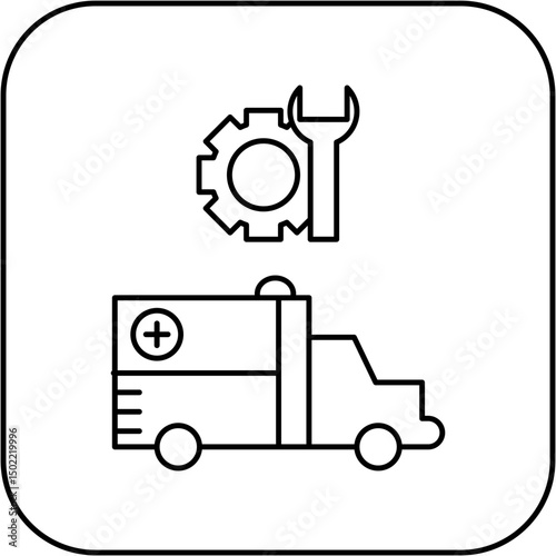 ambulance repair icon design