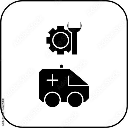 ambulance repair icon design