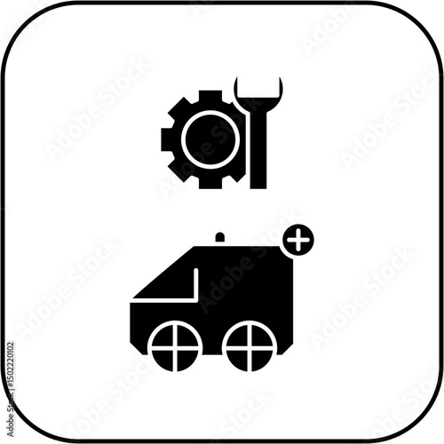 ambulance repair icon design